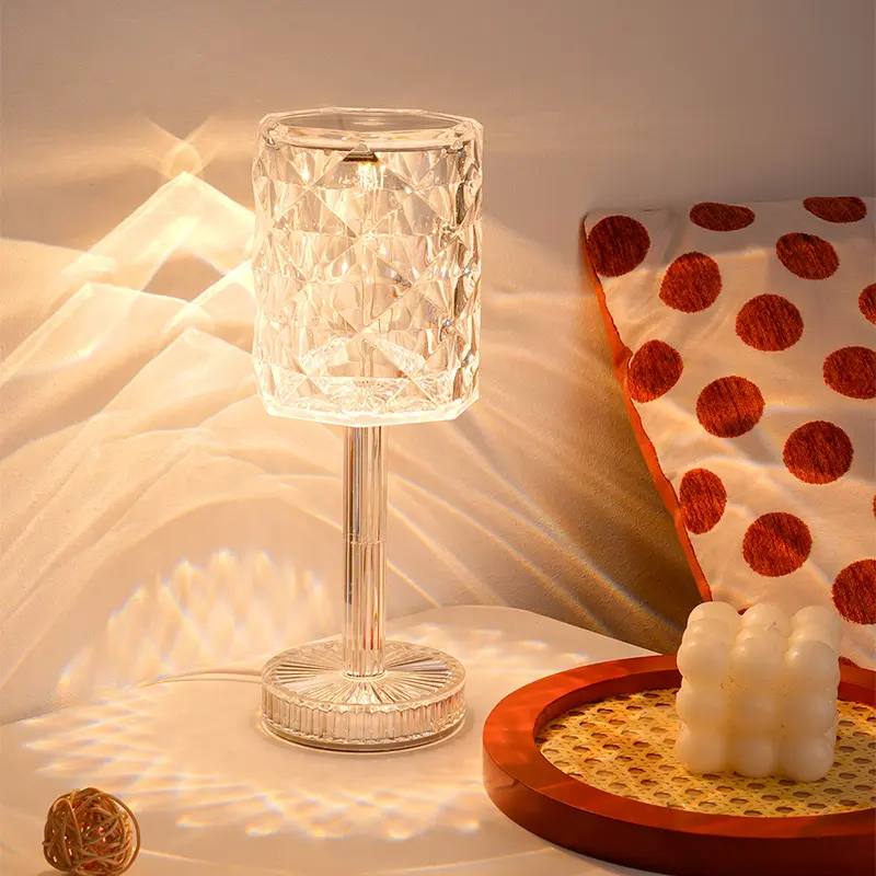 Touch Luxury Cylindrical Table Lamp
