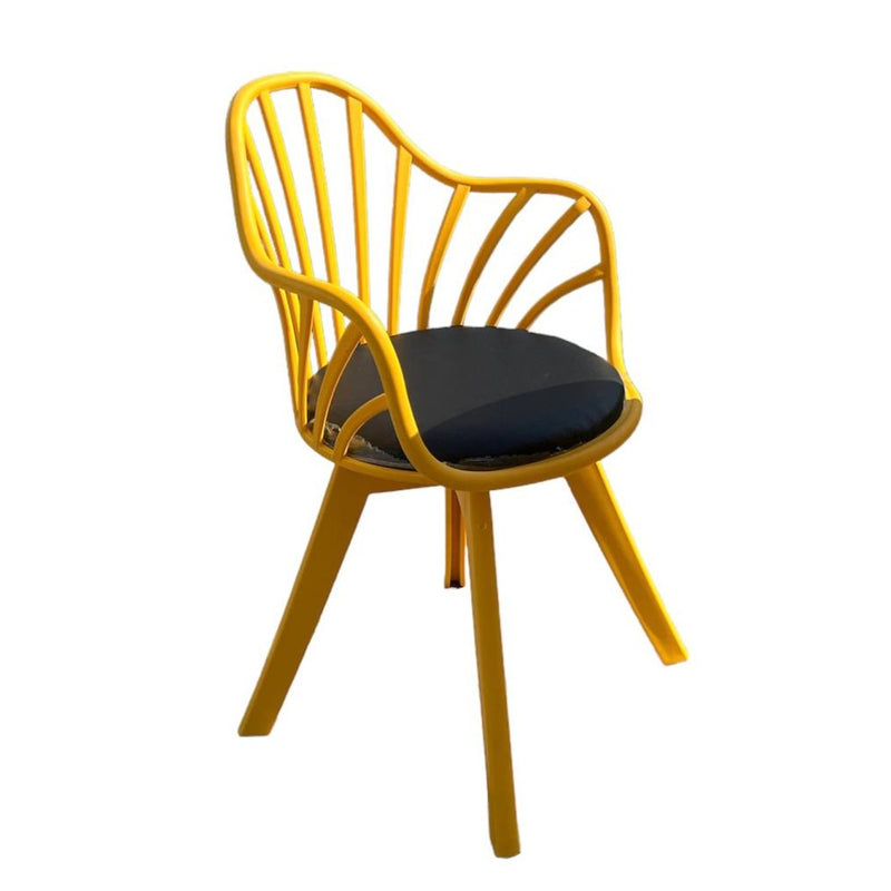 كرسي اصفر مودرن للمنزل والحديقة 
