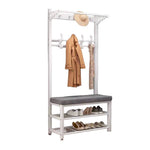 80cm Metal Stand Cloth and Shoe Holder Bench